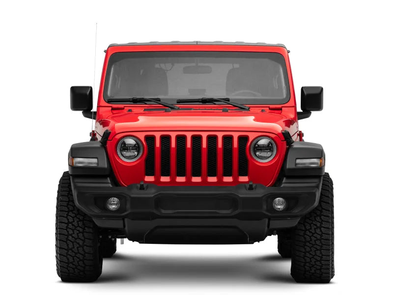 Raxiom 18-22 Jeep Wrangler JL/JT Axial Series LED Headlights- Black Housing (Clear Lens) - Additional View 10