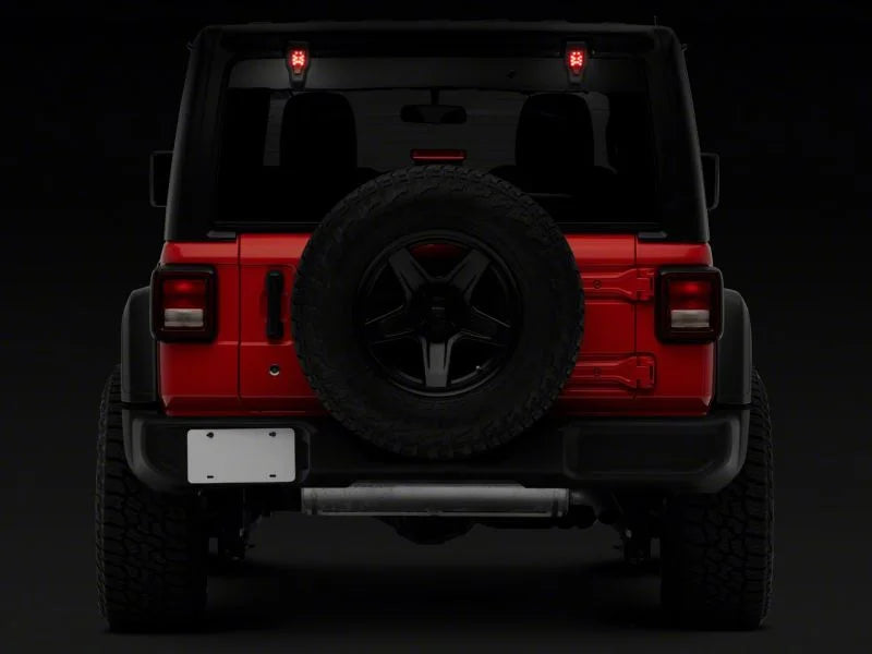 Raxiom 18-23 Jeep Wrangler JL Axial Series Rear Window Glass Hinge LED Lights - Additional View 6
