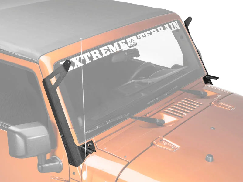Raxiom 50-Inch LED Light Bar Windshield Mount w/ Auxiliary Bracket fits 2007-2018 Jeep Wrangler / Wrangler JK - Main Produ...