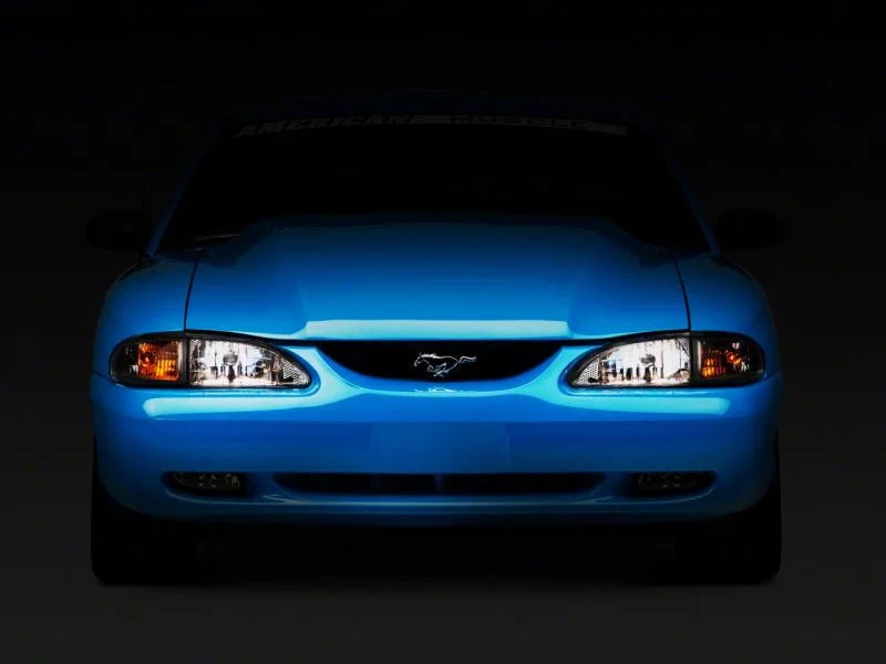 Raxiom 94-98 Ford Mustang Axial Series Cobra Style Headlights- Chrome Housing (Clear Lens) - Additional View 7