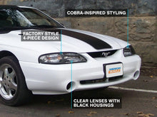 Load image into Gallery viewer, Raxiom 94-98 Mustang Axial Series Cobra Style Headlights- Black Housing (Clear Lens) - Additional View 10