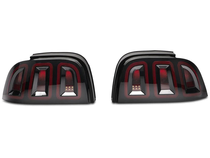 Raxiom 96-98 Ford Mustang Icon LED Tail Lights- Black Housing (Smoked Lens) - Additional View 7