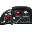 Load image into Gallery viewer, Raxiom 96-98 Ford Mustang Icon LED Tail Lights- Black Housing (Smoked Lens) - Additional View 8