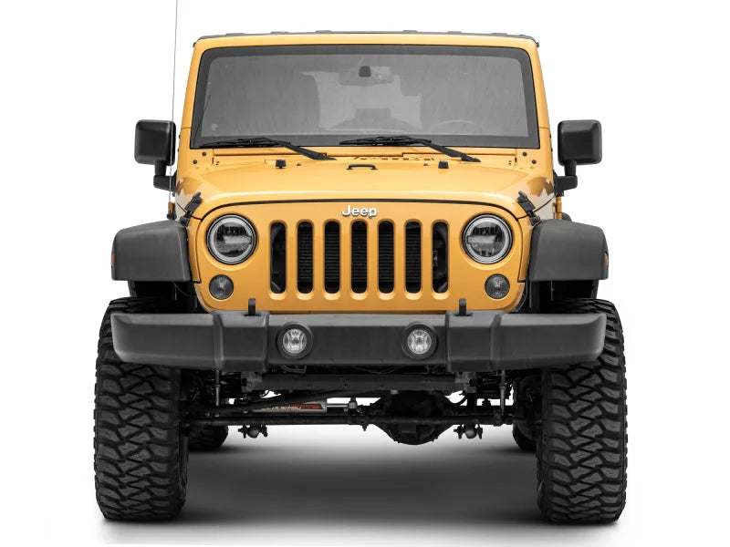 Raxiom 97-18 Jeep Wrangler TJ/JK 7-Inch LED Headlights w/ Halos- Black Housing (Clear Lens) - Additional View 5