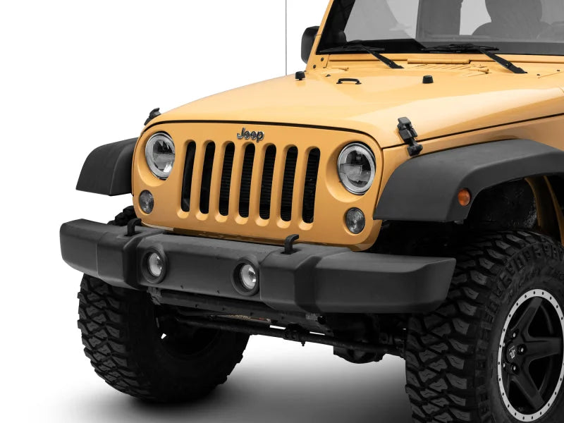 Raxiom 97-18 Jeep Wrangler TJ/JK 7-Inch LED Headlights w/ Halos- Black Housing (Clear Lens) - Additional View 6