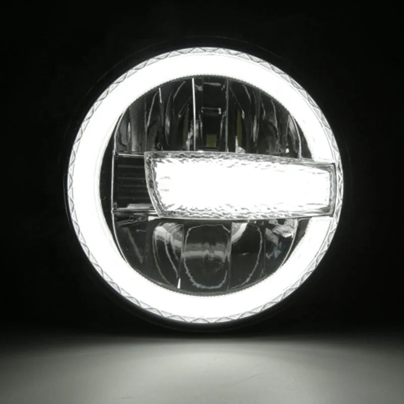 Raxiom 97-18 Jeep Wrangler TJ/JK 7-Inch LED Headlights w/ Halos- Black Housing (Clear Lens) - Additional View 7
