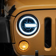 Load image into Gallery viewer, Raxiom 97-18 Jeep Wrangler TJ/JK 7-Inch LED Headlights w/ Halos- Black Housing (Clear Lens) - Additional View 8