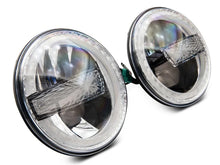 Load image into Gallery viewer, Raxiom 97-18 Jeep Wrangler TJ/JK 7-Inch LED Headlights w/ Halos- Black Housing (Clear Lens) - Additional View 12