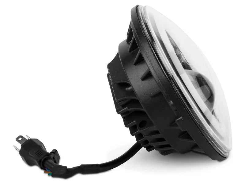 Raxiom 97-18 Jeep Wrangler TJ/JK Axial Halo Headlights w/ DRL Amber Signals- Blk Hsng (Clear Lens) - Additional View 5