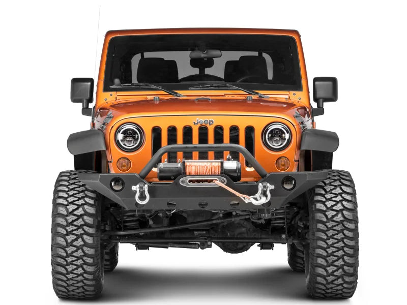 Raxiom 97-18 Jeep Wrangler TJ/JK Axial Halo Headlights w/ DRL Amber Signals- Blk Hsng (Clear Lens) - Additional View 6