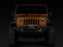 Load image into Gallery viewer, Raxiom 97-18 Jeep Wrangler TJ/JK Axial Halo Headlights w/ DRL Amber Signals- Blk Hsng (Clear Lens) - Additional View 7