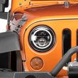 Load image into Gallery viewer, Raxiom 97-18 Jeep Wrangler TJ/JK Axial Halo Headlights w/ DRL Amber Signals- Blk Hsng (Clear Lens) - Additional View 12