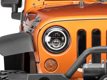 Load image into Gallery viewer, Raxiom 97-18 Jeep Wrangler TJ/JK Axial Halo Headlights w/ DRL Amber Signals- Blk Hsng (Clear Lens) - Additional View 12