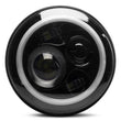 Load image into Gallery viewer, Raxiom 97-18 Jeep Wrangler TJ/JK Axial Halo Headlights w/ DRL Amber Signals- Blk Hsng (Clear Lens) - Additional View 13