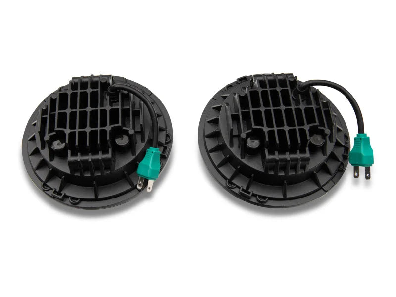Raxiom 97-18 Jeep Wrangler TJ/JK Axial Series LED Daymaker Headlights- Black Housing (Clear Lens) - Additional View 7