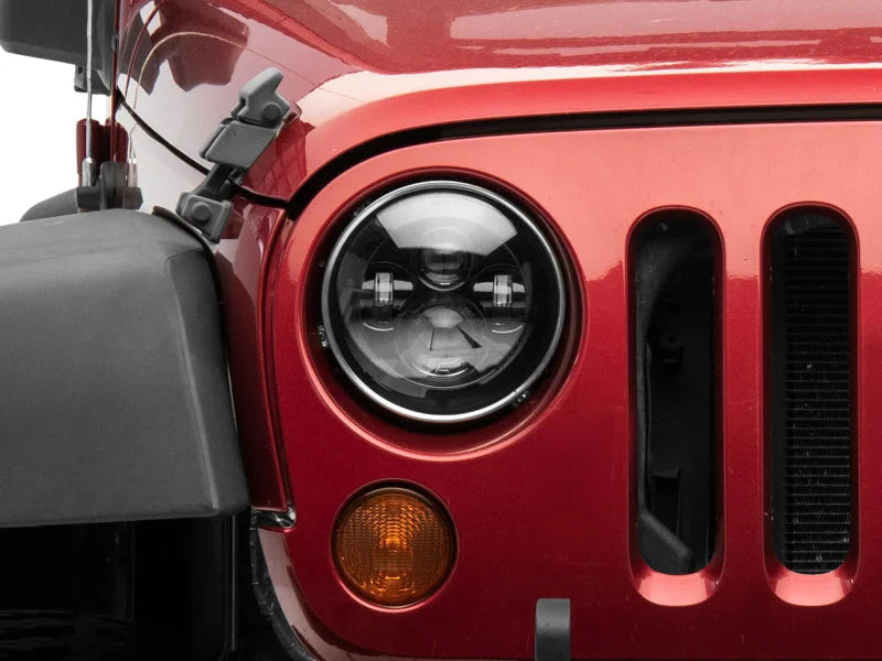 Raxiom 97-18 Jeep Wrangler TJ/JK Axial Series LED Daymaker Headlights- Black Housing (Clear Lens) - Additional View 14