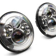Load image into Gallery viewer, Raxiom 97-18 Jeep Wrangler TJ/JK Axial Series LED Daymaker Headlights- Chrome Housing (Clear Lens) - Installation View