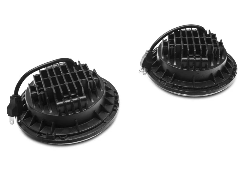 Raxiom 97-18 Jeep Wrangler TJ/JK Axial Series LED Daymaker Headlights- Chrome Housing (Clear Lens) - Additional View 9
