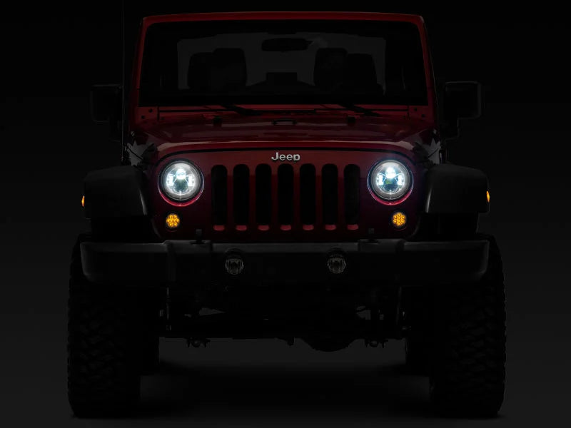 Raxiom 97-18 Jeep Wrangler TJ/JK Axial Series LED Daymaker Headlights- Chrome Housing (Clear Lens) - Additional View 14