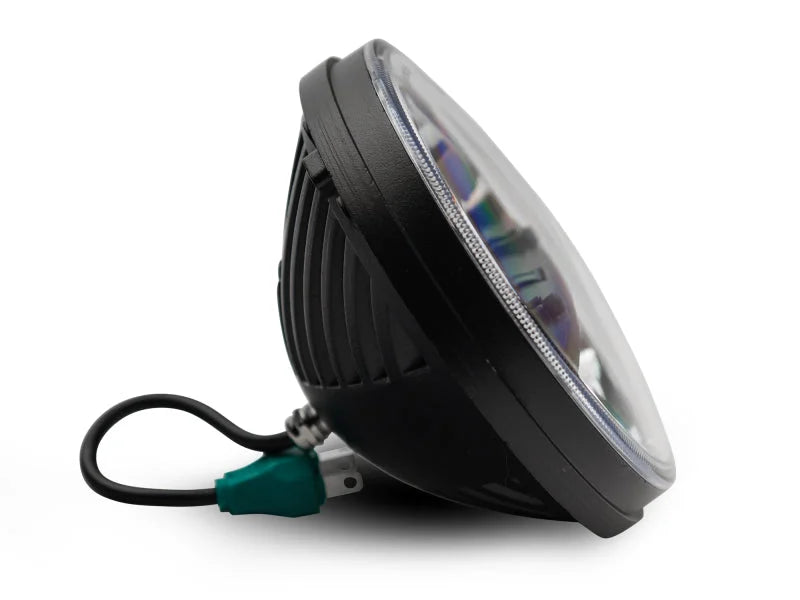 Raxiom 97-18 Jeep Wrangler TJ/JK Axial Series LED Headlights- Black Housing (Clear Lens) - Additional View 5