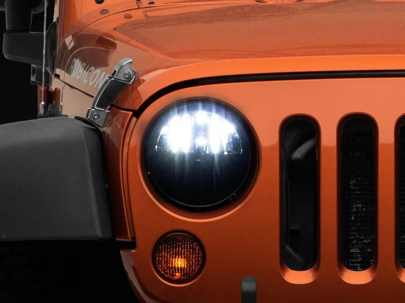 Raxiom 97-18 Jeep Wrangler TJ/JK Axial Series LED Headlights- Black Housing (Clear Lens) - Additional View 8