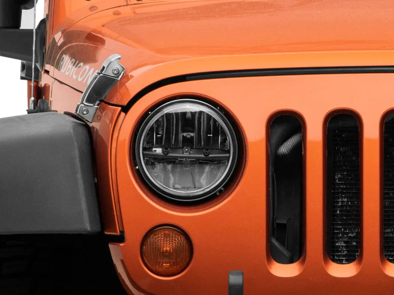 Raxiom 97-18 Jeep Wrangler TJ/JK Axial Series LED Headlights- Black Housing (Clear Lens) - Additional View 13