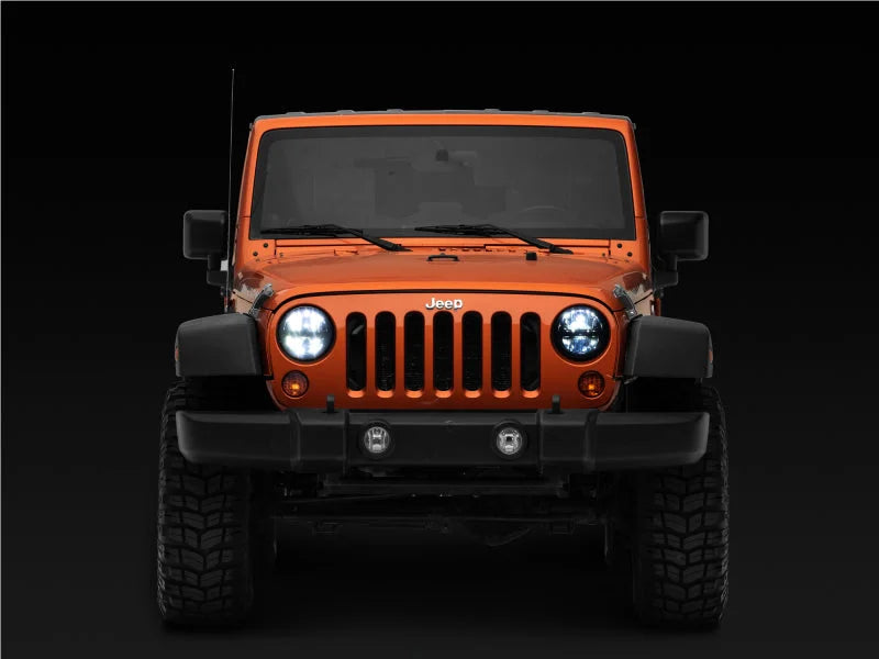 Raxiom 97-18 Jeep Wrangler TJ/JK Axial Series LED Headlights- Black Housing (Clear Lens) - Additional View 15