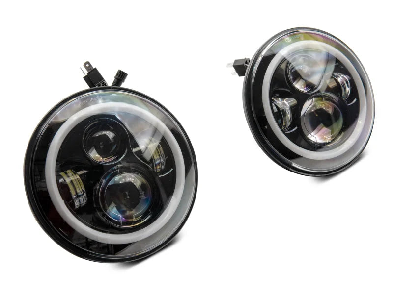 Raxiom Axial 7-Inch LED Headlights w/ RGB Halo - Installation View
