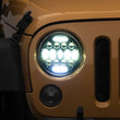 Load image into Gallery viewer, Raxiom Axial Series 13-LED Headlights- Black Housing (Clear Lens) fits 1997-2018 Jeep Wrangler / Wrangler JK - Main Produc...