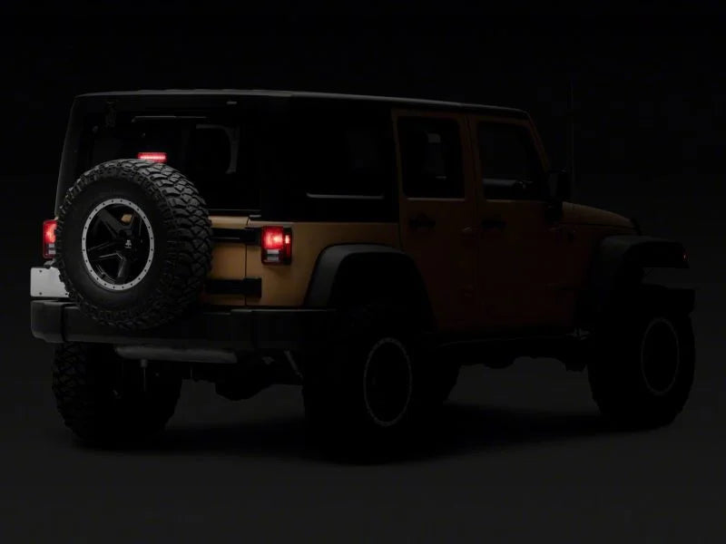 Raxiom Axial Series Hyper Flash LED Third Brake Light- Smoked fits 2007-2018 Jeep Wrangler / Wrangler JK - Back View