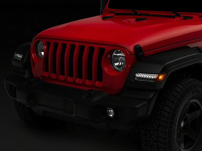 Raxiom Axial Series Sequential LED Parking/Turn Signal Lights- Chrome fits 2018-2025 Jeep Wrangler SPORT / 2018-2022 Jeep ...