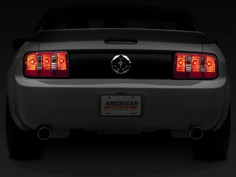 Raxiom Tail Lights- Chrome Housing - Red/Clear Lens fits 2005-2009 Ford Mustang Coyote - Additional View 8