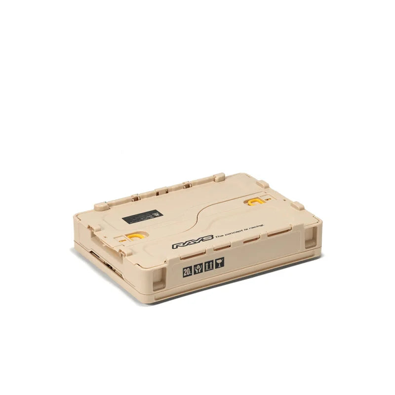 Rays Folding Container Box 23S 20L - Ivory - Side View