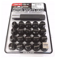 Load image into Gallery viewer, Rays M12x1.25 5 holes 16pcs nut, 4pcs Lock nut, 1 adapter &amp; 1 lock nut key - Black - Detail View