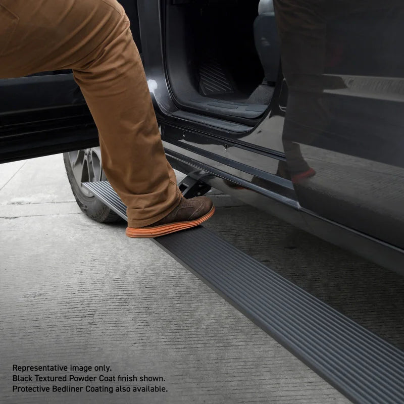 RealTruck 15-24 Ford F-150 SC 4dr 4dr VoltStep Electric Running Board Kit - Bedliner Coating - Main Product View