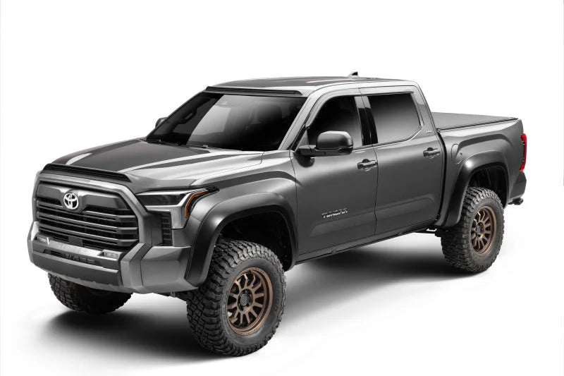 RealTruck 22-24 Toyota Tundra DC 4dr VoltStep Electric Running Board Kit (No Drill) - Tex. Blk - Additional View 5