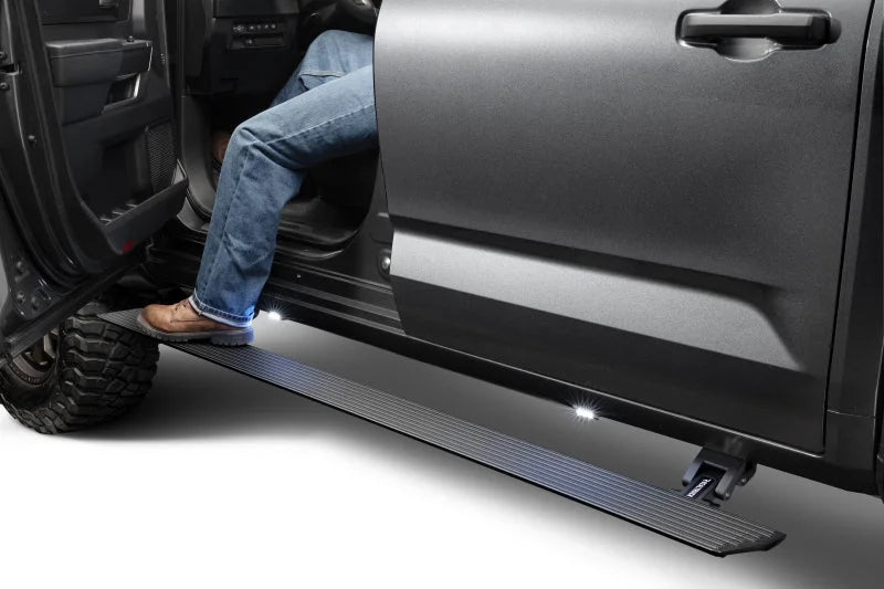 RealTruck 22-24 Toyota Tundra DC 4dr VoltStep Electric Running Board Kit (No Drill) - Tex. Blk - Additional View 7