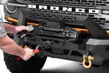 Load image into Gallery viewer, RealTruck Universal Traction Recovery 13K Winch - Black - Side View