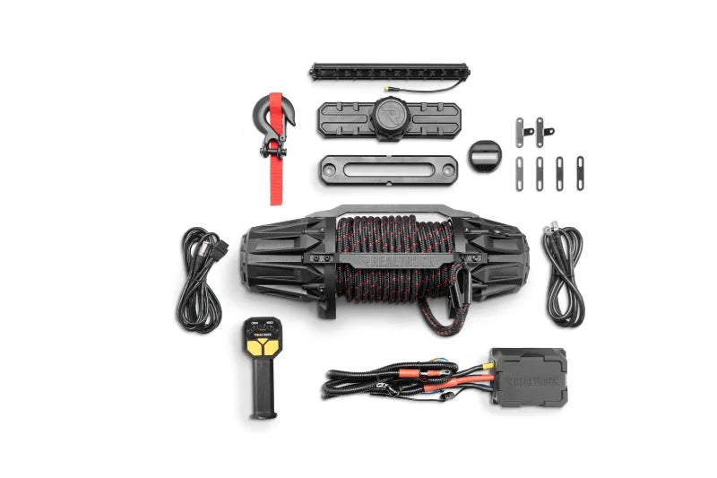 RealTruck Universal Traction Recovery 13K Winch - Black - Installation View