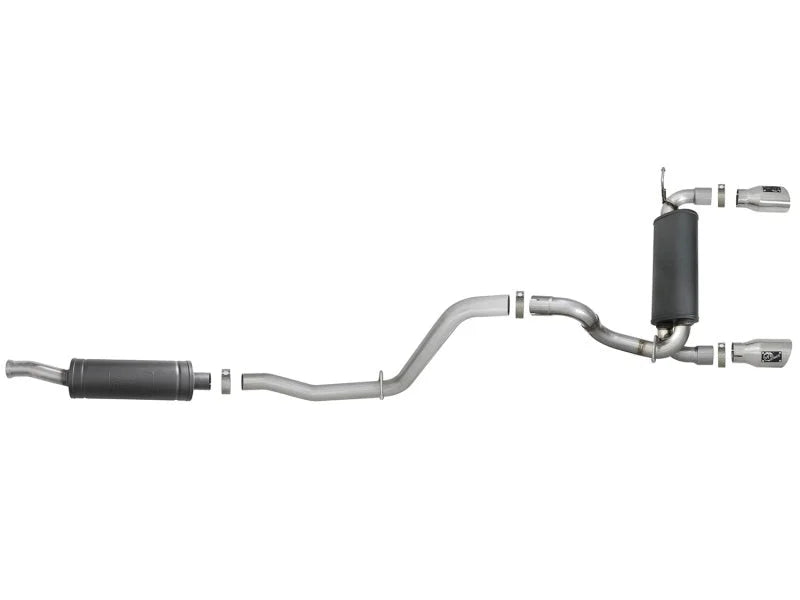 Rebel Series 2.5in 304 SS Cat-Back Exhaust w/ Polished Tips 2018+ Jeep Wrangler (JL) V6 3.6L - Additional View 6