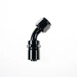 Load image into Gallery viewer, 12AN 45Deg Crimp Hose End Black