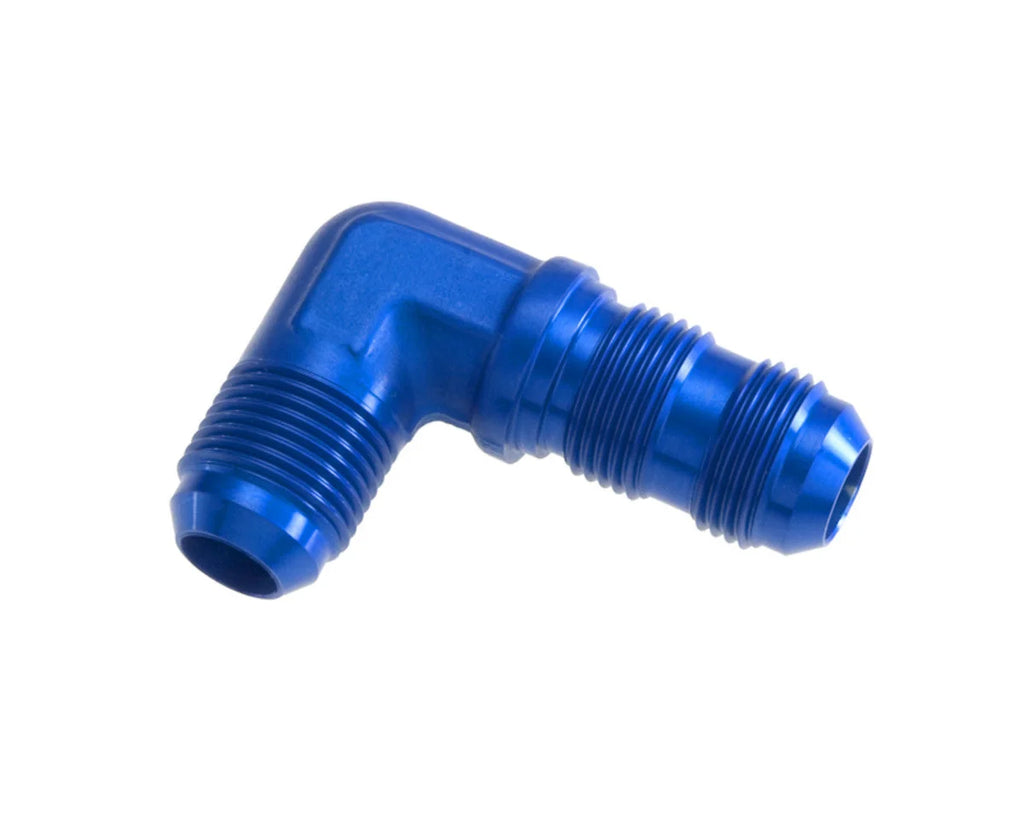 Redhorse Performance 12AN Bulkhead Adapter 90 Male Male Blue