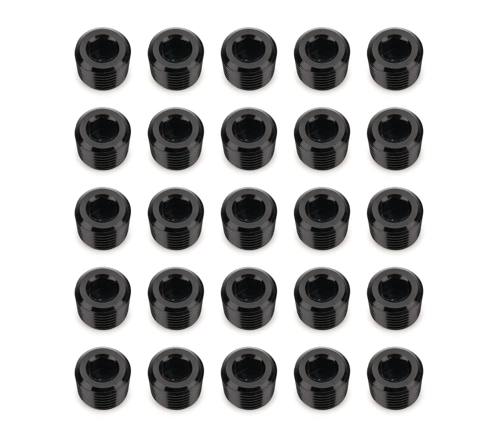 Redhorse Performance 1/4in NPT Socket Head Pipe Plug 25/pkg Black 932-04-25-2
