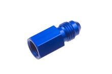Load image into Gallery viewer, Redhorse Performance 3AN Male to 1/8in NPT FM Gauge Adapter STR Blue 9195-03-02-1