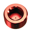 Load image into Gallery viewer, Redhorse Performance 4AN 1/4NPT Pipe Plug Hex Head Red 2/pkg