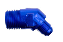 Load image into Gallery viewer, Redhorse Performance 4AN 45Deg Male Adapt 1/8in NPT ML Blue 823-04-02-1