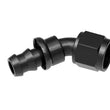Load image into Gallery viewer, Redhorse Performance 4AN Push Lock Hose End Black 45-Deg 2045-04-2