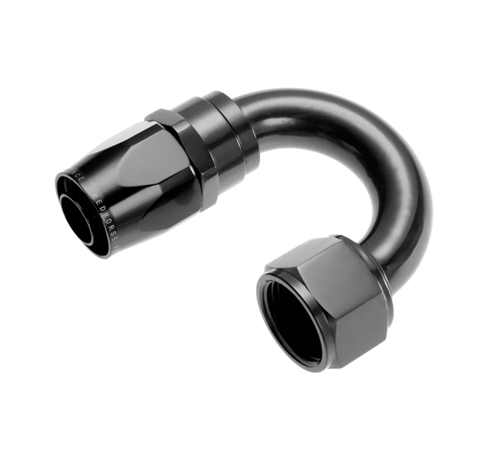 Redhorse Performance 4AN Swivel Hose Ends Black 180