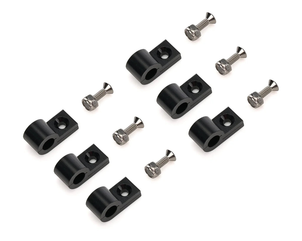 Redhorse Performance 5/16in Black Aluminum Line Clamps 6/pkg 320-516-2