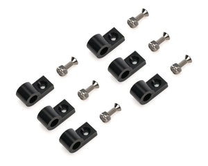 Redhorse Performance 5/16in Black Aluminum Line Clamps 6/pkg 320-516-2